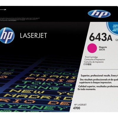 Caixa de toner HP LaserJet 643A magenta Q5953A para impressora 4700