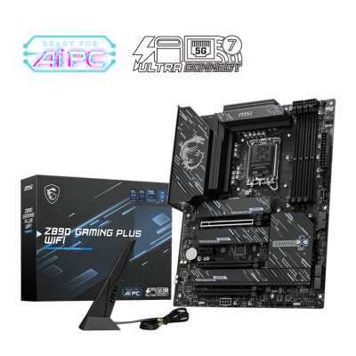 Placa-mãe MSI Z890 GAMING PLUS WIFI com caixa e acessórios