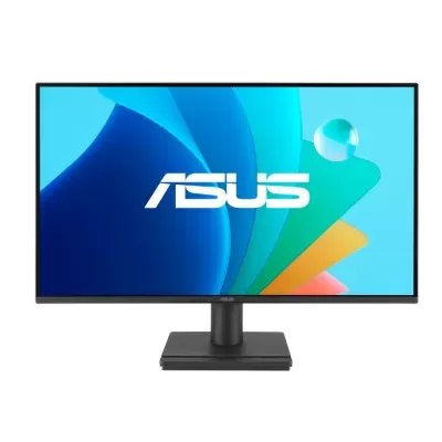 Monitor ASUS preto com ecrã colorido e moldura fina