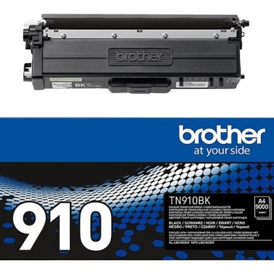 Toner Brother TN910BK preto com embalagem azul e preta para 9000 páginas A4