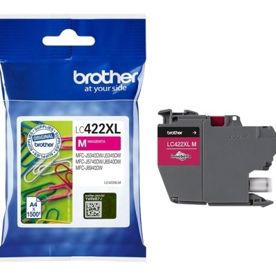 Cartucho de tinta Brother LC422XL M Magenta com embalagem azul