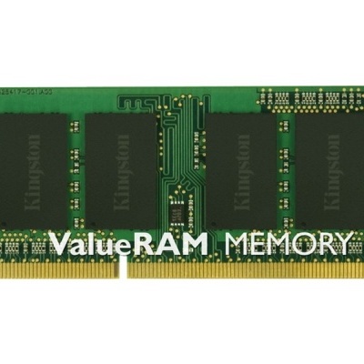 Módulo de memória RAM Kingston verde com chips pretos