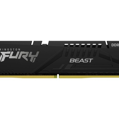 Módulo de memória RAM Kingston FURY Beast DDR5 preto com dissipador de calor