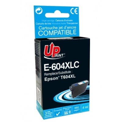 Embalagem de cartucho de tinta compatível Up Print E-604XLC para impressora Epson T604XL