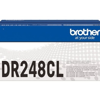 Embalagem do cartucho toner Brother DR248CL azul e branco