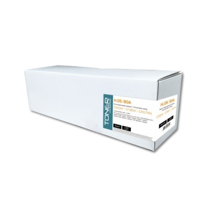 Caixa branca com etiqueta de toner HL05/80A preta