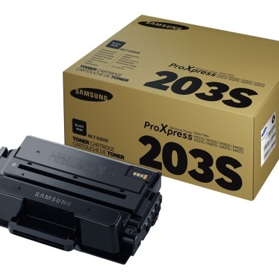 Toner Samsung preto modelo 203S com embalagem castanha