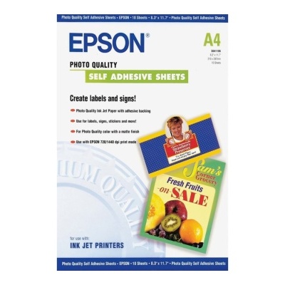Pacote de folhas autocolantes Epson A4 para etiquetas
