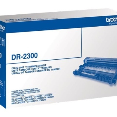 Embalagem DR-2300 Brother com imagem do tambor de impressora.