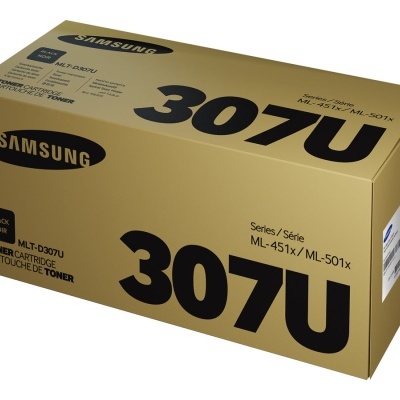 Caixa de toner Samsung modelo ML-T307U preta em embalagem dourada