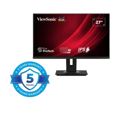 Monitor ViewSonic 27 polegadas com tecnologia IPS e selo de garantia 5 anos