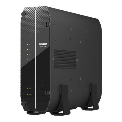 Unidade de armazenamento QNAP TS-431XeU preta com luzes LED