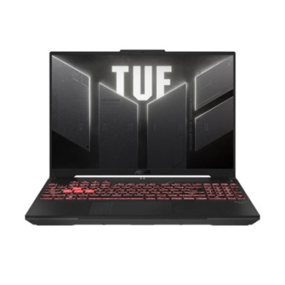 Portátil Asus TUF preto com teclado retroiluminado vermelho