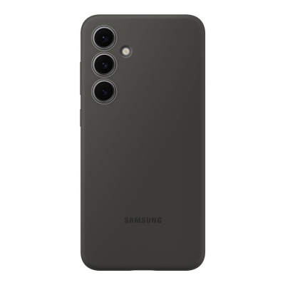 Smartphone Samsung cinza fosco com três câmaras traseiras e flash