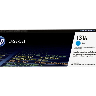 Embalagem de toner HP LaserJet 131A ciano