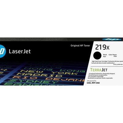 Cartucho de toner HP LaserJet preto 219X embalagem