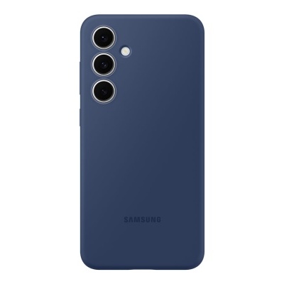 Smartphone Samsung azul com três câmaras traseiras e botão lateral