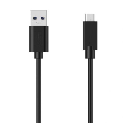 Cabo preto USB-A para USB-C