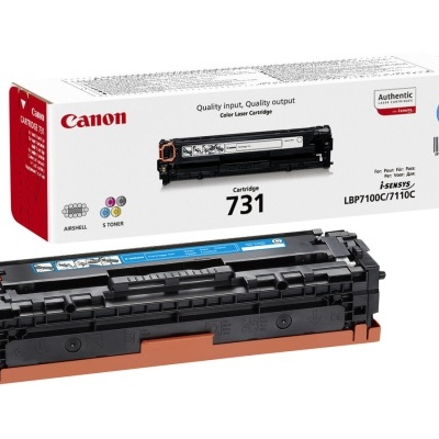 Toner Canon Cartridge 731 com embalagem branca e vermelho