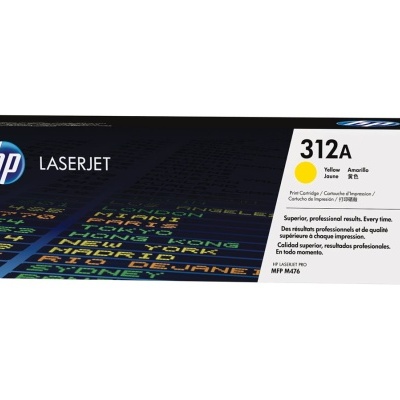 Caixa de cartucho de tinta HP LaserJet 312A preta