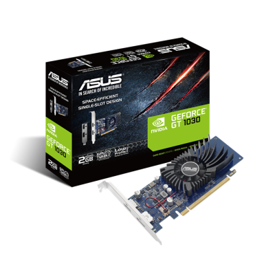 Placa gráfica ASUS NVIDIA GeForce GT 1030 com cooler e caixa