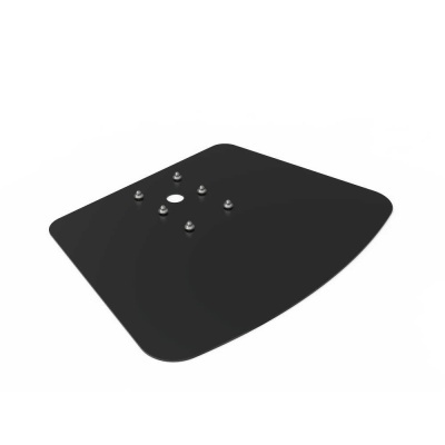 Base quadrada preta com pinos metálicos