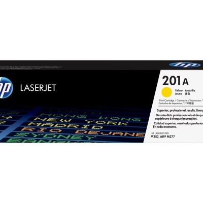 Caixa de toner HP LaserJet 201A amarelo CF402A para impressora