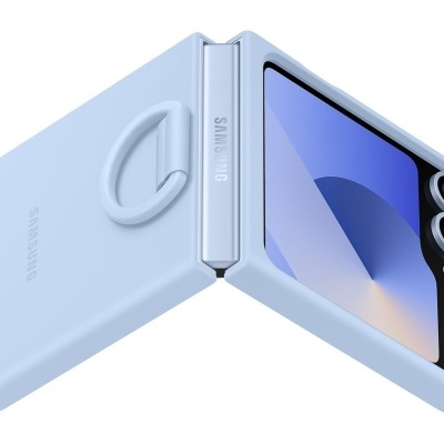 Capa protetora azul claro para telemóvel Samsung dobrável