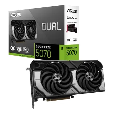 Placa gráfica ASUS GeForce RTX 5070 com caixa