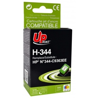 Cartucho de tinta compatível UpRint H-344 preto e verde