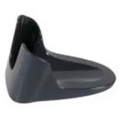 Suporte de escova de dentes preto de plástico