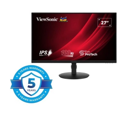 Monitor ViewSonic 27 polegadas com painel IPS e selo de garantia de 5 anos