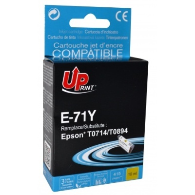 Embalagem de cartucho de tinta compatível UP print E-71Y para Epson T0714/T0894