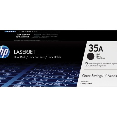 Caixa de cartucho de toner HP LaserJet 35A preta pacote duplo