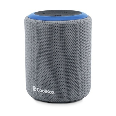 Coluna portátil azul e cinzenta CoolBox Cylindrical Bluetooth
