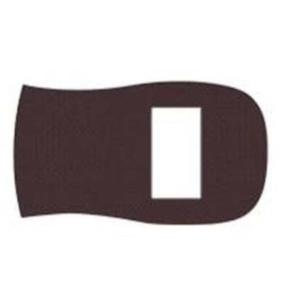 Luvas pretas com recorte branco retangular