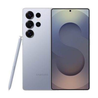 Smartphone Samsung prateado com ecrã e caneta