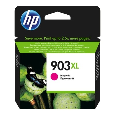 Cartucho de tinta HP 903XL magenta com embalagem preta e verde