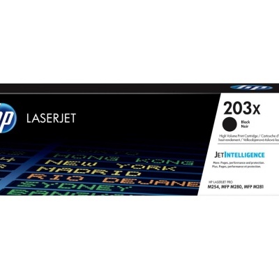 Caixa de toner HP LaserJet 203X preto para impressoras
