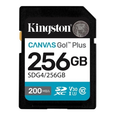 Cartão de memória SD Kingston Canvas Go! Plus 256GB