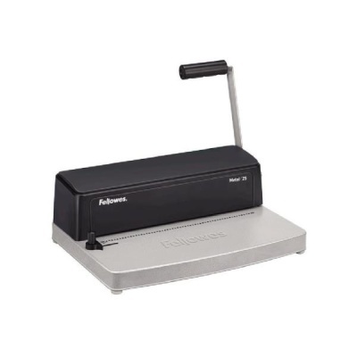 Encadernadora manual Fellowes Metal 25 com alavanca e base metálica