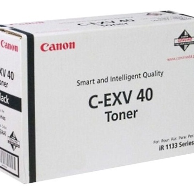 Embalagem branca com texto do toner Canon C-EXV 40 preto