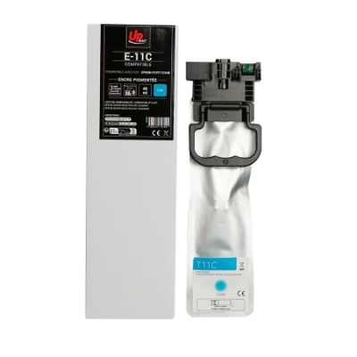 Tinteiro compatível E-11C com embalagem branca e etiqueta preta e vermelha