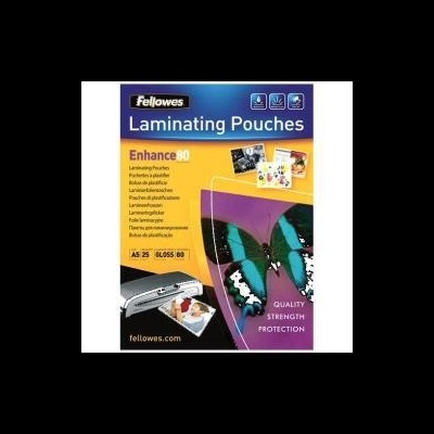 Pacote Fellowes Enhance 80 pouches para laminadora A5 amarelo borboleta