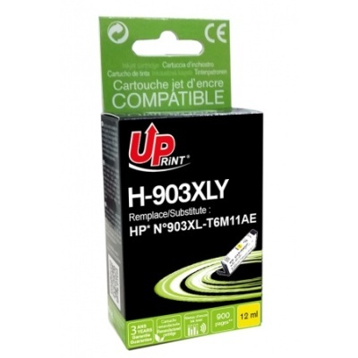 Caixa preta e verde de cartucho de tinta para impressora Up Print H-903XLY