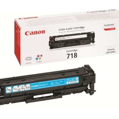 Cartucho de toner preto Canon Cartridge 718 com embalagem