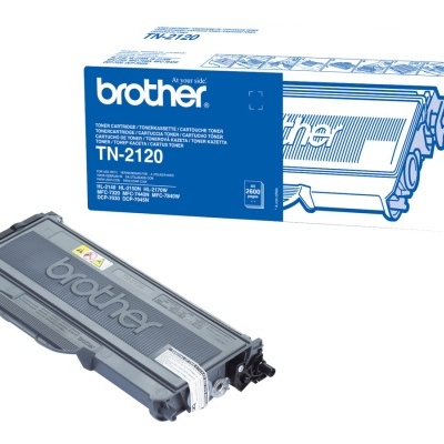 Toner Brother TN-2120 preto com caixa azul e branca