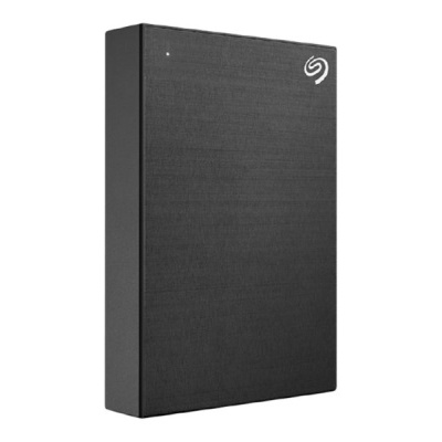 Disco rígido externo portátil preto com logótipo branco Seagate