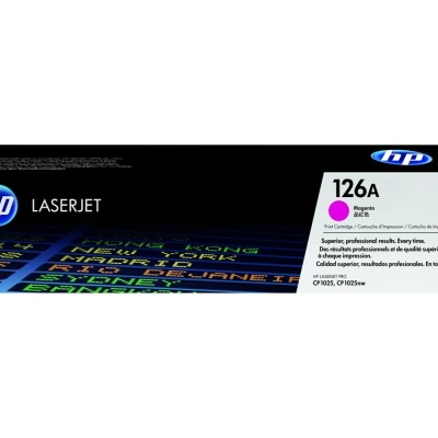 Caixa de cartucho de tinta HP LaserJet 126A magenta