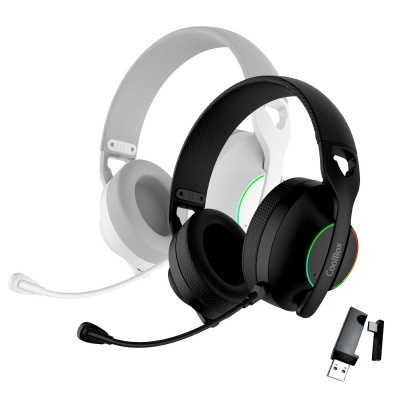 Auricular gaming Coolbox preto com microfone e acessórios USB
